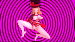 barefoot blonde_hair feet femsub hat hypnotic_spiral koikatsu! masturbation pokemon serena