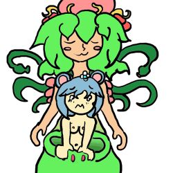  animated animated_gif blume_(sergit) breasts emily_(sergit) female_only femdom femsub happy_trance hypnotic_gas long_hair monster_girl mouse_girl open_mouth original pitcher_plant plant_girl resisting sergit tentacles vore 