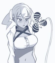 animated animated_gif blonde_hair canari_(pokemon) drool femsub glatu midriff multicolored_hair navel plant pokemon symbol_in_eyes