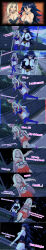  3d absurdres alternate_costume angry aware black_hair blonde_hair body_control breasts bunnysuit cheerleader dialogue english_text eye_color_change eye_mask heart heart_eyes humiliation hypnotized_walking large_breasts looking_at_viewer looking_back my_hero_academia nemuri_kayama oscuro391 outdoors symbol_in_eyes tagme text yu_takeyama zombie_walk 