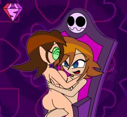  aged_up brown_hair crossover disney femsub green_eyes hypnoscream kingdom_hearts megaman_(series) megaman_legends_(series) non-binary_dom nude sex shiny_hair sora spiralwash_eyes square_enix tagme tron_bonne watermark 