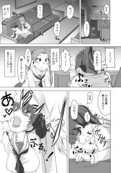 comic eljimadooor femsub futa_with_female futadom futanari girls_und_panzer greyscale miho_nishizumi shin_kawasaki text translated yuzu_koyama