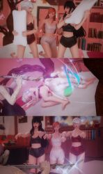  alisaie_leveilleur female_only femsub final_fantasy final_fantasy_xiv gaia_(final_fantasy_xiv) hypnotic_music lingerie pajamas pillow ryne zombie_walk 