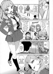 akitsuki_itsuki comic femsub glasses greyscale school_uniform text