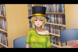  animated assertive_sub aware blonde_hair changer_(character) chien_vietnam female_only femsub green_eyes long_hair tech_control top_hat video voice_acted 