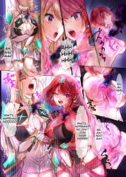  cleavage corruption female_only femsub hyoui_lover large_ass large_breasts multiple_subs mythra_(xenoblade) nintendo nude possession purple_eyes pyra_(xenoblade) xenoblade_chronicles xenoblade_chronicles_2 