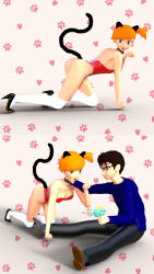 3d all_fours animal_ears ass blue_eyes breasts cleavage clothed collar empty_eyes fake_animal_ears femsub happy_trance high_heels hypno-tato hypnotic_eyes kneeling legs leotard looking_at_viewer misty nintendo open_mouth orange_hair pokemon pokemon_(anime) pokemon_red_green_blue_and_yellow posing short_hair smile tagme thighhighs