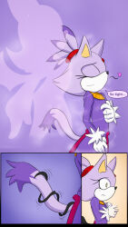 blaze_the_cat cat_girl comic corruption female_only femdom femsub furry ghost hypnotic_accessory hypnotic_clothing living_costume possession purple_hair rouge_the_bat sonic_the_hedgehog_(series) text untropia