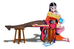  absurdres bare_shoulders black_hair breasts catalepsy clothed creamcheese crystal dragon_quest_(series) dragon_quest_the_adventure_of_dai empty_eyes eye_color_change female_only femdom femsub glowing leggings legs long_hair maam_(dragon_quest) merle_(dragon_quest) multiple_girls pantyhose pink_hair red_eyes short_hair simple_background smile square_enix white_background white_eyes 