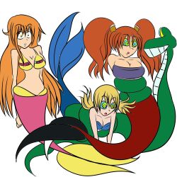 bikini_top blonde_hair breasts coils dazed disney dragon_quest_(series) dragon_quest_viii empty_eyes expressionless fairy_tail femsub fish_girl hypnotic_eyes jessica_albert kaa kaa_eyes large_breasts long_hair lucy_heartfilia maledom megagundamman mermaid nami_(one_piece) one_piece open_mouth orange_hair shrunken_irises snake tail tail_holding the_jungle_book tongue twintails