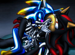 absurdres anal cum cum_in_mouth cum_on_body cum_on_face furry glowing glowing_eyes liquid_metal male_only malesub open_mouth penis purple_eyes robotization sex shadow_the_hedgehog shiny_skin silverslime slime sonic_the_hedgehog sonic_the_hedgehog_(series) tongue tongue_out unusual_cum yaoi