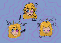 absurdres ahegao blonde_hair dazed dialogue djuuicebox drool female_only femsub happy_trance kaa_eyes long_hair open_mouth ping ring_eyes rwby simple_background sleepy solo tears text yang_xiao_long