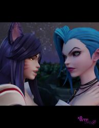 3d ahri_(league_of_legends) animated before_and_after blowjob_face breasts clothed clothed_sex futadom futanari jinx_(league_of_legends) kissing large_breasts league_of_legends nude oral penis sound tagme video xdwtfomg