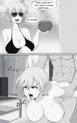  ahegao before_and_after bikini bocchi_the_rock! bottomless breasts doggy_style eye_roll femsub glasses greyscale hair_buns jostony24k0 large_breasts maledom michiyo_gotoh milf nude open_mouth sex single_hair_bun spiral_eyes sunglasses sweat symbol_in_eyes tongue tongue_out topless 