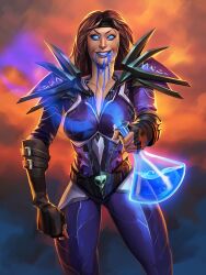 female_only glowing glowing_eyes happy_trance hearthstone hypnotic_drink short_hair smile warcraft world_of_warcraft