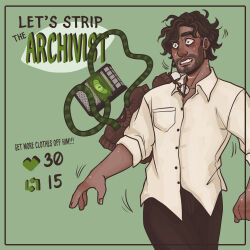 glasses jonathan_sims male_only nastypatcha pants scar shirt the_magnus_archives undressing