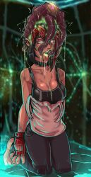  absurdres ahegao alien barefoot breasts dc_comics drool feet femsub glowing happy_trance large_breasts open_mouth original parasite reliusmax starro super_hero symbol_in_eyes tentacle_in_mouth tentacles tomboy tongue tongue_out torn_clothes 