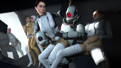3d alyx_vance ass belt black_hair bottomless brown_hair cleavage combine_assassin combine_soldier crossover cum cum_in_pussy cum_on_body cum_on_face erect_nipples expressionless femdom femsub french_kiss glowing glowing_eyes groping group_sex half-life_2 half-life_2_beta happy_trance hypnotized_dom kissing maledom multiple_girls overwatch_elite purple_eyes red_eyes sex short_hair source_filmmaker tech_control tempex thick_thighs thighhighs vaginal valve yellow_eyes