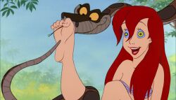  animated animated_gif ariel barefoot disney feet femsub foot_licking gooman2_(manipper) happy_trance kaa kaa_eyes licking maledom manip open_mouth princess red_hair snake the_jungle_book the_little_mermaid tickling 