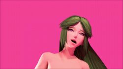  3d animated animated_gif breasts dazed distortingreality female_only femsub goddess green_hair kid_icarus long_hair nintendo nude open_mouth palutena pink_eyes spiral_eyes swaying symbol_in_eyes topless unhappy_trance 