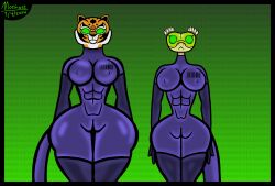  barcode bodysuit breasts cameltoe drone expressionless femsub furry gloves glowing glowing_eyes kung_fu_panda large_breasts large_hips latex mothost muscle_girl opera_gloves snake_girl standing standing_at_attention thighhighs tiger_girl tigress viper whitewash_eyes 