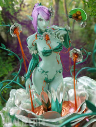  3d elf_ears femsub finalizer14 flower flower_in_hair metroid metroid_(series) monster_girl_encyclopedia nintendo pink_hair plant_girl samus_aran tagme 