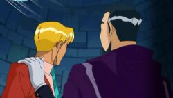 alex animated beard black_hair blonde_hair clover dazed dialogue maledom malesub orange_hair pendulum sam sound tagme tie totally_spies video voice_acted western