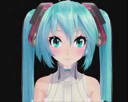  3d animated animated_gif before_and_after blue_hair blush breasts clothed dazed female_only femsub happy_trance large_breasts long_hair looking_at_viewer miku_hatsune open_mouth resisting robertross shrunken_irises sleeping smile tongue tongue_out vocaloid 