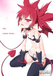  collar cum cum_on_face dazed demon_girl disgaea empty_eyes etna female_only femsub glowing glowing_eyes leash magic maledom monster_girl open_mouth red_eyes red_hair succubus text vahn_yourdoom wings 