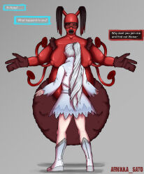  agnikka_sato assimilation bodysuit breasts chubby dialogue female_only femsub large_breasts large_lips latex nipples ruby_rose rwby weight_gain weiss_schnee 