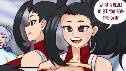 animated black_eyes black_hair blue_hair cleavage drevod femsub long_hair mei_hatsume momo_yaoyorozu multiple_girls multiple_subs my_hero_academia nejire_hado pink_eyes pink_hair short_hair sound video voice_acted