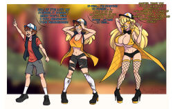  age_progression alternate_hair_color before_and_after bimbofication blonde_hair breasts dialogue dipper_pines disney erect_nipples femsub gravity_falls hat large_breasts large_lips long_hair malesub maxtyan-tf possession smile text transformation transgender yellow_lipstick 