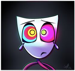 gangle_(the_amazing_digital_circus) looking_at_viewer spiral_eyes the_amazing_digital_circus