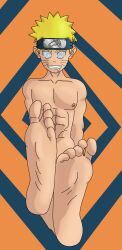  absurdres barefoot feet foot_focus happy_trance malesub mysticdreamerzero_(colorist) naruto_(series) naruto_uzumaki rutilus simple_background spiral_eyes symbol_in_eyes 