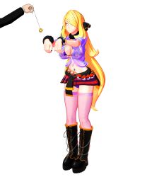  3d absurdres blonde_hair breasts cleavage clothed cynthia esccc expressionless femsub hair_covering_one_eye hair_ornament jacket large_breasts nintendo pants pendulum pokemon pokemon_diamond_pearl_and_platinum simple_background standing transparent_background very_long_hair whitewash_eyes wufan870203 