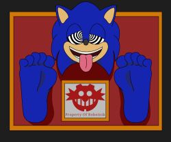 barefoot bondage drool feet foot_focus furry happy_trance hedgehog_boy male_only malesub sonic_the_hedgehog sonic_the_hedgehog_(series) spiral_eyes swirlyspirals symbol_in_eyes tongue trapped