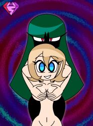  aged_up ambiguous_pov arms_above_head aura blonde_hair blue_eyes collarbone empty_eyes eyebrows_visible_through_hair eyelashes female_only femdom femsub green_hair groping happy_trance hypnoscream large_breasts long_hair looking_at_viewer navel nintendo nude pokemon pokemon_(anime) red_eyes ring_background sabrina serena shiny_hair shiny_skin short_hair smile straight-cut_bangs wide_hips 