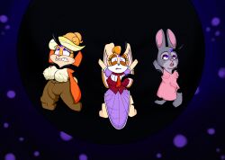 blonde_hair bonnie_hopps brain_injection breasts bunny_girl clothed dazed disney dr._chaos female_only femsub furry glowing glowing_eyes hypnotic_tentacle large_breasts looney_tunes multiple_girls open_mouth orange_hair patricia_bunny resisting sonic_the_hedgehog_(series) tentacles vanilla_the_rabbit zootopia