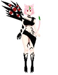  alien alien_girl animal_ears cat_ears corruption digimon digimon_xros_wars femsub glowing_eyes green_hair nyaruka_thotep nyarukavt original pink_hair pixel_art possession shademon tail tattoo thighs transparent_background virtual_youtuber white_skin 