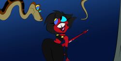  colorrings disney femsub happy_trance helluva_boss kaa large_hips maledom millie_(helluva_boss) night open_mouth smile snake standing standing_at_attention tail the_jungle_book wide_hips 