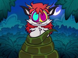  animated animated_eyes_only coils disney femsub furry giraffe200 happy_trance jungle kaa kaa_eyes looking_at_viewer night original ring_eyes smile snake tagme the_jungle_book video 