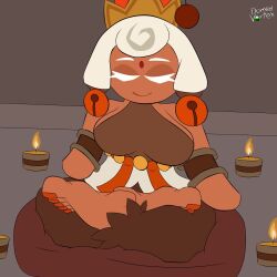  animated barefoot candle candy_drop_cookie cookie_run crossed_eyes dazed dialogue domedvortex feet female_only femsub pendulum ring_eyes sitting solo text video 