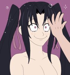  animated animated_gif black_hair blush bottomless breasts female_only femsub happy_trance high_school_dxd large_breasts long_hair nude plsgts serafall_leviathan shrunken_irises smile solo topless twintails 