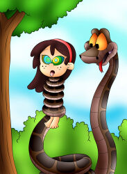 brown_hair disney femsub jerrydestrtoyer kaa kaa_eyes loud_house sid_chang snake the_casagrandes the_jungle_book tongue_out