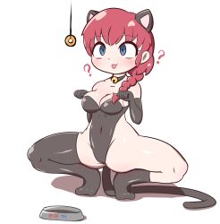  animal_ears bare_shoulders bell bell_collar blue_eyes breasts cat_ears cat_girl cat_pose cat_tail clothed coin collar confused fake_animal_ears female_only femsub happy_trance large_breasts leotard navel opera_gloves pendulum pet_play ponytail ranma_1/2 ranma_saotome red_hair shadove smile solo spread_legs squatting symbol tail thighhighs tongue_out white_background 