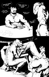  comic cum cureboltium fellatio furry gnoll greyscale handjob hypnotic_accessory licking lizard_boy male_only maledom malesub monochrome necklace nude open_mouth orgasm penis rat_boy sitting squatting story text tongue tongue_out topless under_table yaoi 
