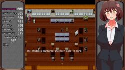 animated black_hair brown_hair empty_eyes femsub hypnosis_academy:_the_hypnosis_trap_and_the_married_teacher jacket maledom multiple_boys posed posing short_hair skirt sound swimsuit teacher video video_game yellow_eyes