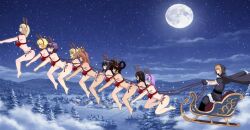 absurdres christmas crossover dana_sterling devil_hunter_yohko disney fate/apocrypha fate_(series) femsub gundam_(series) gundam_unicorn hanabi_hyuuga happy_trance harem harem_outfit kingdom_hearts kurotaka911 large_breasts macross_(series) macross_delta marida_cruz mikumo_guynemer mordred_(fate) multiple_girls multiple_subs namine naruto_(series) night outdoors robotech_the_masters roxas santa_costume santa_hat sparkle spiral_eyes trees xion_(kingdom_hearts) yohko_mano