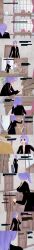  3d absurdres aware blue_eyes carina_(one_piece) clothed cyanstargazer dialogue english_text female_only nami_(one_piece) one_piece purple_hair short_hair text 
