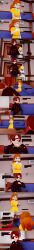  absurdres blonde_hair blue_eyes brown_hair closed_eyes clothed crown cyanstargazer dialogue dress english_text eyepatch female_only femdom femsub kid_icarus long_hair multiple_girls multiple_subs nintendo phosphora princess princess_daisy red_eyes red_hair royalty short_hair super_mario_bros. super_smash_bros. text 